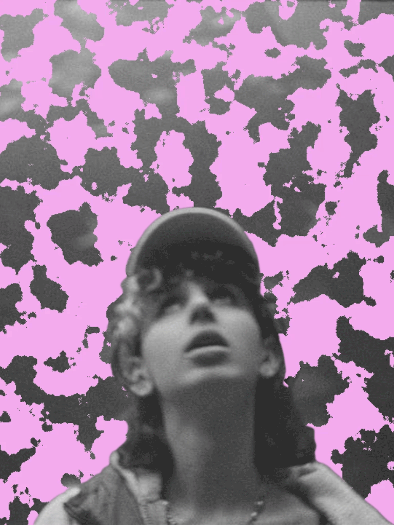 portrait picture of Giana with animated pixel background